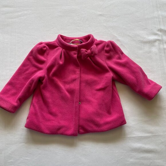 Gymboree Pink Fleece A-line Coat size 12-18 Months - Picture 2 of 8